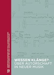 Cover von Wessen Klänge? Über Autorschaft in neuer Musik