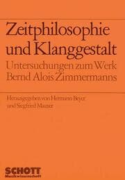 Cover von Zeitphilosophie und Klanggestalt