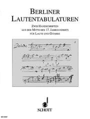 Cover von Berliner Lautentabulaturen