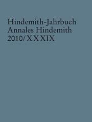 Cover von Hindemith-Jahrbuch