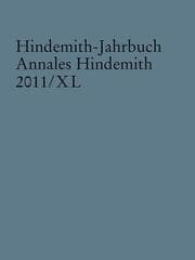 Cover von Hindemith-Jahrbuch