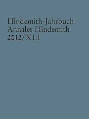 Cover von Hindemith-Jahrbuch