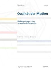 Cover von Medienvertrauen - eine vergleichende Perspektive