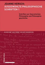 Cover von Schriften zur theoretischen Philosophie und Philosophiegeschichte