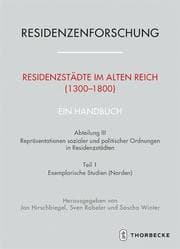 Cover von Residenzstädte im Alten Reich (1300-1800). Ein Handbuch