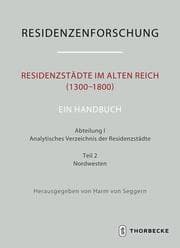 Cover von Residenzstädte im Alten Reich (1300-1800). Ein Handbuch