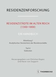Cover von Residenzstädte im Alten Reich (1300-1800). Ein Handbuch