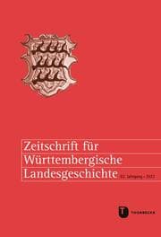 Cover von Zeitschrift für Württembergische Landesgeschichte 82 (2023)