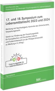 Cover von 17. und 18. Symposium zum Lebensmittelrecht 2023 und 2024