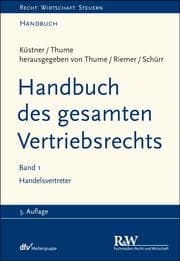 Cover von Handbuch des gesamten Vertriebsrechts, Band 1