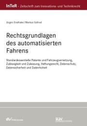 Cover von Rechtsgrundlagen des automatisierten Fahrens