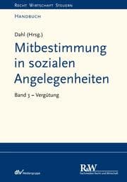 Cover von Mitbestimmung in sozialen Angelegenheiten, Band 3