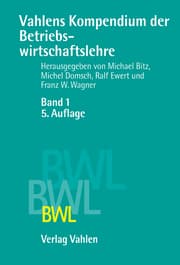 Cover von Vahlens Kompendium der Betriebswirtschaftslehre 1