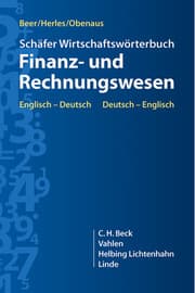 Cover von Schäfer Wirtschaftswörterbuch Finanz- und Rechnungswesen