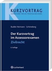 Cover von Der Kurzvortrag im Assessorexamen: Zivilrecht