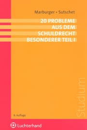 Cover von 20 Probleme aus dem Schuldrecht - Besonderer Teil I