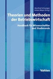 Cover von Theorien und Methoden der Betriebswirtschaft