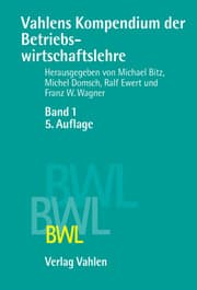 Cover von Vahlens Kompendium der Betriebswirtschaftslehre Bd. 1