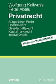 Cover von Privatrecht