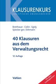 Cover von 40 Klausuren aus dem Verwaltungsrecht