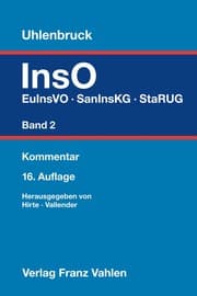 Cover von Insolvenzordnung (InsO) 2: EuInsVO, SanInsKG (früher COVInsAG), StaRUG