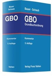 Cover von Grundbuchordnung. GBO