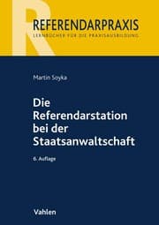 Cover von Die Referendarstation bei der Staatsanwaltschaft