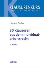 Cover von 30 Klausuren aus dem Individualarbeitsrecht
