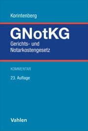 Cover von Gerichts- und Notarkostengesetz. GNotKG
