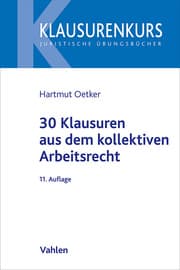 Cover von 30 Klausuren aus dem kollektiven Arbeitsrecht