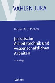 Cover von Juristische Arbeitstechnik und wissenschaftliches Arbeiten