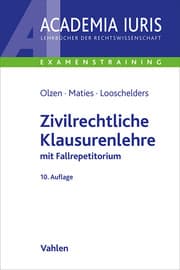 Cover von Zivilrechtliche Klausurenlehre