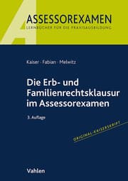 Cover von Die Erb- und Familienrechtsklausur im Assessorexamen