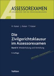 Cover von Die Zivilgerichtsklausur im Assessorexamen