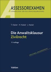 Cover von Assessorexamen/Die Anwaltsklausur Zivilrecht