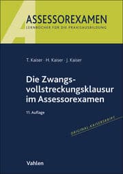 Cover von Die Zwangsvollstreckungsklausur im Assessorexamen