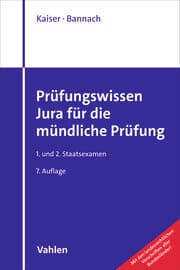 Cover von Prüfungswissen Jura für die mündliche Prüfung