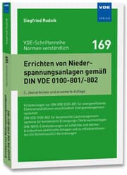 Cover von Errichten von Niederspannungsanlagen gemäß DIN VDE 0100-801/-802