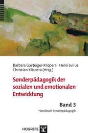 Cover von Sonderpädagogik der sozialen und emotionalen Entwicklung