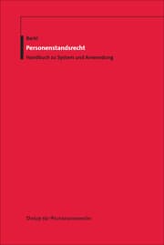 Cover von Personenstandsrecht