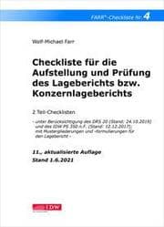 Cover von Checkliste 4 für die Aufstellung und Prüfung des Lageberichts bzw. Konzernlageberichts