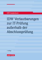 Cover von IDW Verlautbarungen zur IT-Prüfung außerhalb der Abschlussprüfung , 2. Auflage
