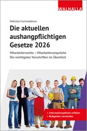Cover von Die aktuellen aushangpflichtigen Gesetze 2026