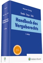 Cover von Handbuch des Vergaberechts