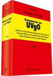 Cover von Kommentar zur UVgO