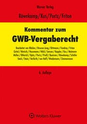 Cover von Kommentar zum GWB - Vergaberecht