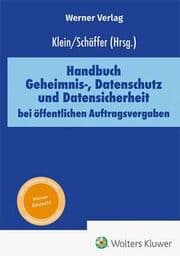 Cover von Handbuch Geheimnis-, Datenschutz und Datensicherheit bei öffentlichen Auftragsvergaben