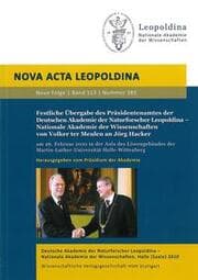 Cover von Festliche Übergabe des Präsidentenamtes der Deutschen Akademie der Naturforscher Leopoldina - Nationale Akademie der Wissenschaften von Volker ter Meulen an Jörg Hacker