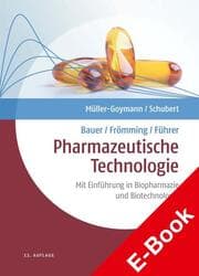 Cover von Bauer/Frömming/Führer Pharmazeutische Technologie
