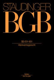 Cover von §§ 631-651